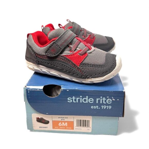 Stride Rite SM Kylo 2.0 Supportive Leather Mesh Sneakers Toddler 6 Soft Motion - Picture 3 of 10